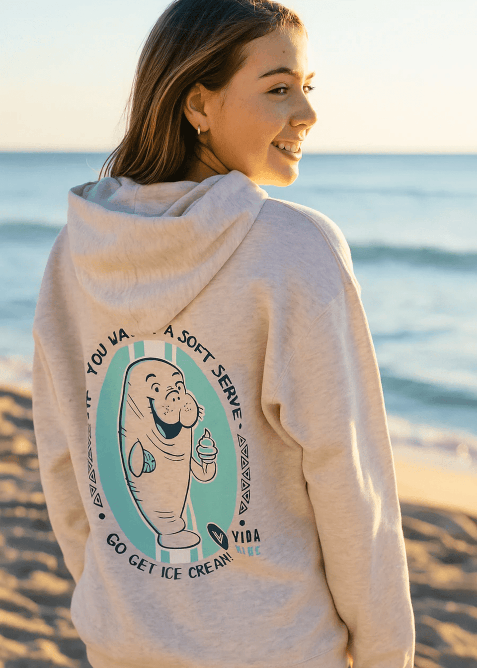 Soft Serve Volleyball Manatee Sweatshirt